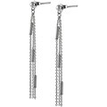 Sterling Silver Rolo Cylinder Dangling Earrings