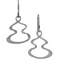 Sterling Silver Wavy Drop Earrings