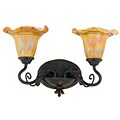 Montebello Amber Tendril Glass Bath Fixture