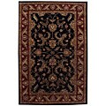 Hand-tufted Corola Black Wool Rug (8' Round)