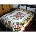 Golden Floral Design Blanket