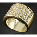 Goldtone Pave-style CZ Fashion Ring