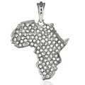 Silverplated Africa Rhinestone Necklace