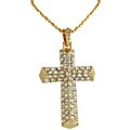 Goldtone Rhinestone Cross Necklace