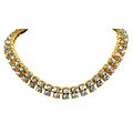 Goldplated 2-row Acrylic Stone Necklace
