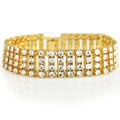 Goldplated 4-row Rhinestone Bracelet