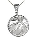 Sterling Silver Cubic Zirconia Basketball Necklace