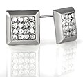 Silverplated Rhinestone Stud Earrings
