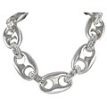 Silverplated Rhinestone Link Chain