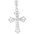 Silverplated Rhinestone Cross Necklace