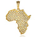 Goldplated Africa Rhinestone Necklace
