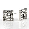 Silverplated Windmill Rhinestone Earrings