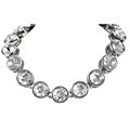 Silverplated 12 mm Round Acrylic Stone Necklace