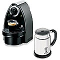 Nespresso C100 Piano Black Espresso and Aeroccino Maker