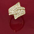 Goldtone Pave Style Cubic Zirconia Fashion Ring