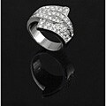 Silvertone Pave Style CZ Fashion Ring