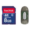 Sandisk 8G SD Card with SDHC USB Card Reader