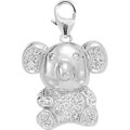 14k White Gold 1/10ct TDW Diamond Koala Charm