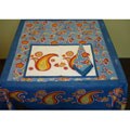 Rani Indigo/ Orange Tablecloth (71 in. x 128 in.)