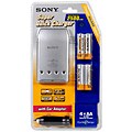 Sony Batteries and Super-Quick Charger with Car Adapter