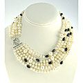 Maddy Emerson Freshwater Pearl and Agate Necklace (9-10 mm)