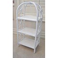 White Wicker Small 3-tier Shelf