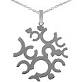 Sterling Silver Freeform Circle Necklace