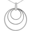 Sterling Silver Large Multiple Circles Necklace