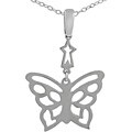 Sterling Silver Cutout Butterfly Necklace