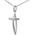 Sterling Silver 3D Cross Necklace