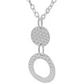 Fashionable Sterling Silver Circle Necklace