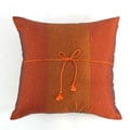 Silky Two-tone Rich Rust/ Goldenrod Cushion Cover