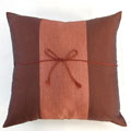 Silky Two-tone Rich Dark Brown Cushion Cover