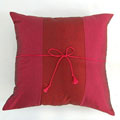 Silky Two-tone Rich Cranberry Cushion Cover