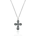 Sterling Silver Marcasite Cross Necklace
