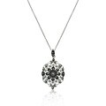 Sterling Silver Marcasite Filigree Medallion Necklace