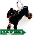 Sterling Silver Enamel Doberman Charm