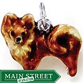 Sterling Silver Enamel Small Pomeranian Dog Charm
