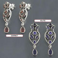 Sterling Silver and Gemstone Earrings (India)