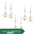 Charming Life Sterling Silver White Coin Pearl Earrings (12 mm) (Case of 3)