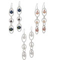 Charming Life Sterling Silver Pearl Link Earrings (3.5-5.5 mm) (Case of 3)