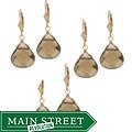Charming Life 14k Goldfill Smokey Quartz Briolette Earrings (Case of 3)