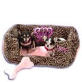 Puppalups Luxury Leopard-print Pet Bed