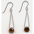 Silver and Smokey Quartz Earrings (Dominican Republic)