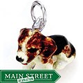 Sterling Silver Enamel Beagle Charm