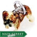 Sterling Silver Enamel Small Bulldog Dog Charm