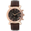Lucien Piccard Men's Chrono Brown Leather Watch