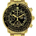 Seiko Aviation Men's Goldtone Chronograph Watch
