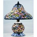 Tiffany-style Floral Britania Table Lamp