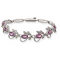 Sterling Silver Amethyst 'Purple Mist' Bracelet (India)